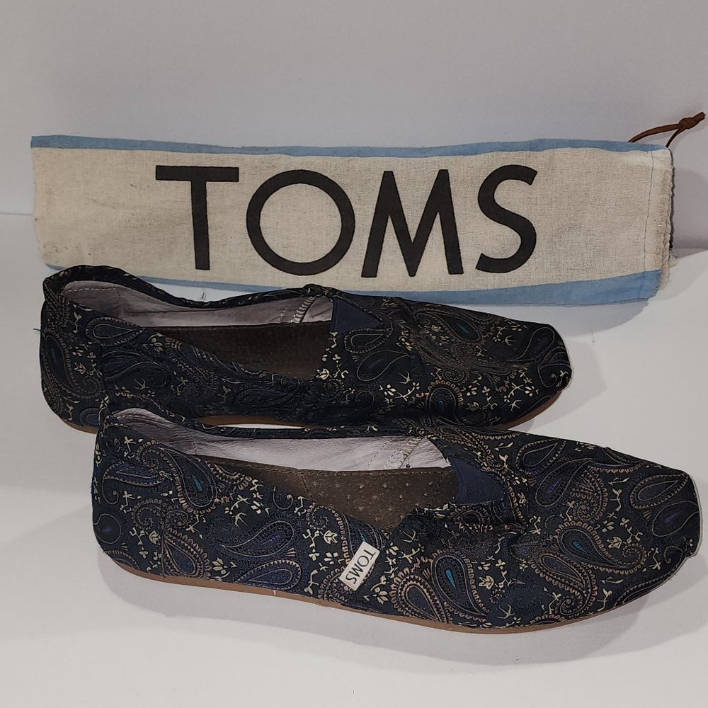 Tom's Paisley Cloth Slip On Shoes